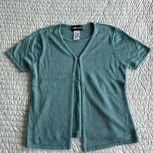 Sag Harbor Vintage Aqua Knit Top